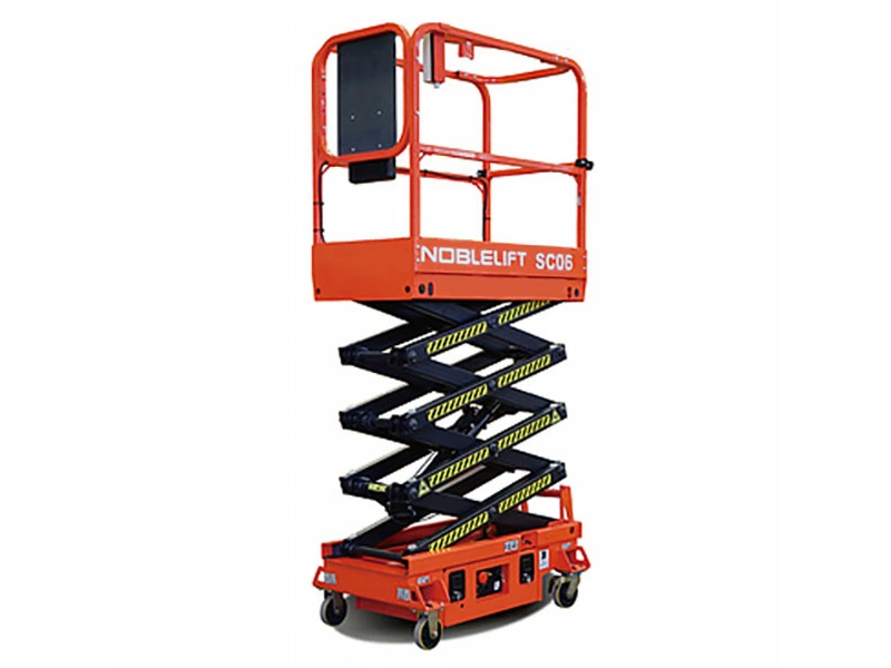 Ножничный подъемник Noblelift SC06E, грузоподъемность 240 кг, рабочая высота 5.8 м, размер платформы 1.29×0.70 м