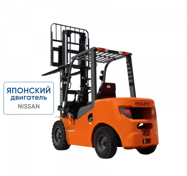 Бензиновый погрузчик CPQD25-RCK2 с японским двигателем, свободным подъемом и боковым смещением вил