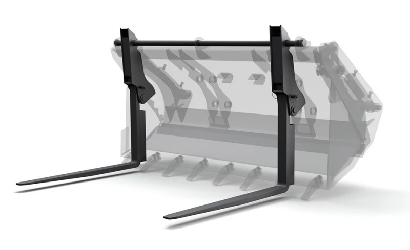 Вилы откидные паллетные Impulse PF2000 на ковш JCB 3CX / 4CX HV Market