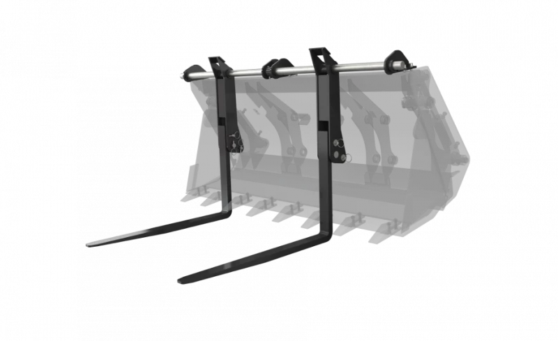 Вилы откидные паллетные Impulse PF2000 на ковш NewHolland B90/100/110/115 HV Market