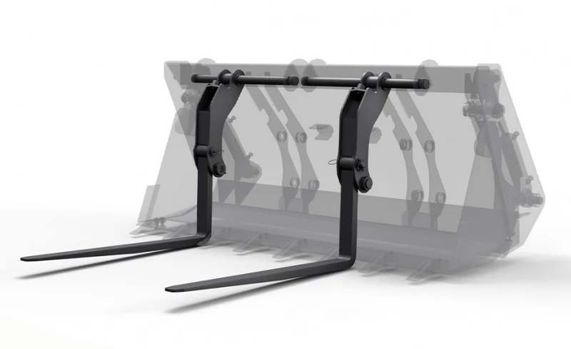 Вилы откидные паллетные Impulse PF2000 на ковш Hidromek 102 HV Market