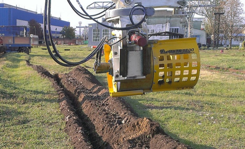 Траншеекопатель Delta TR1200 для грунта HV Market