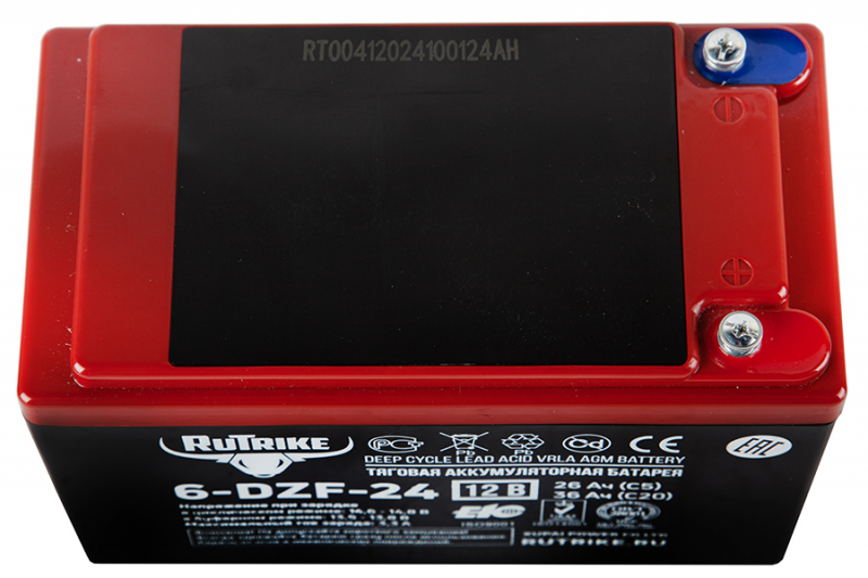Тяговый аккумулятор RuTrike 6-DZF-24 (12V24A/H C2)