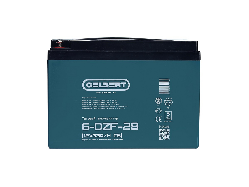 Тяговый аккумулятор Gelbert 6-DZF-28 (12V33A/H C5)