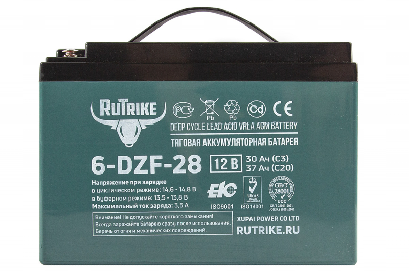 Тяговый аккумулятор RuTrike 6-DZF-28 (12V28A/H C3)