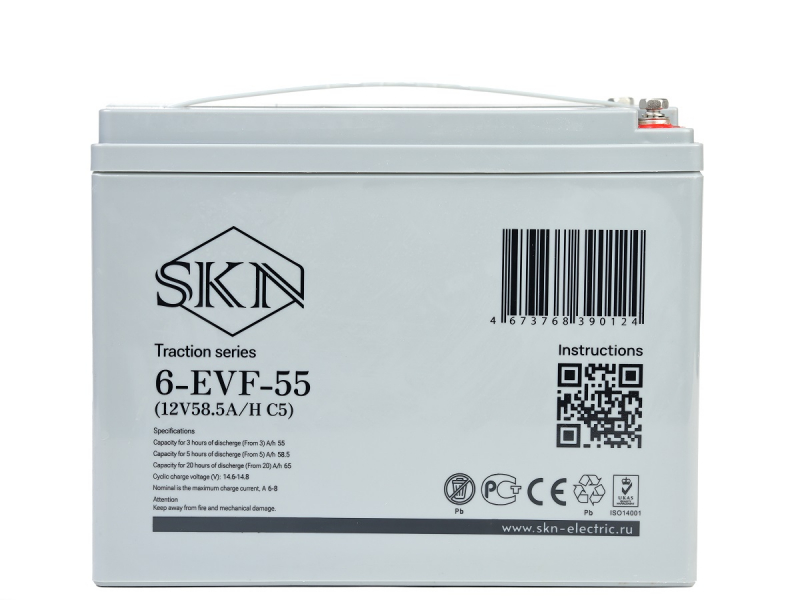 Тяговый аккумулятор SKN 6-EVF-55 (12V58.5A/H C5)