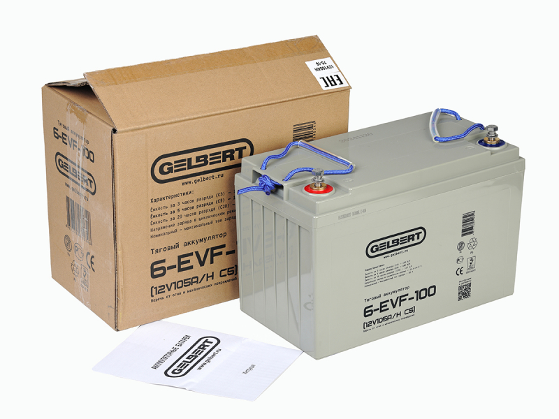 Тяговый аккумулятор Gelbert 6-EVF-100 (12V105A/H C5)