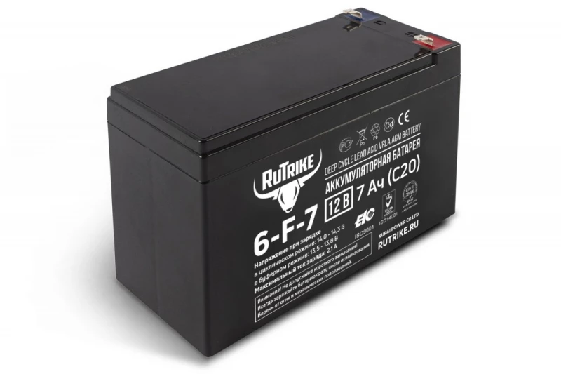 Аккумулятор RuTrike 6-F-7 (12V7A/H C20)