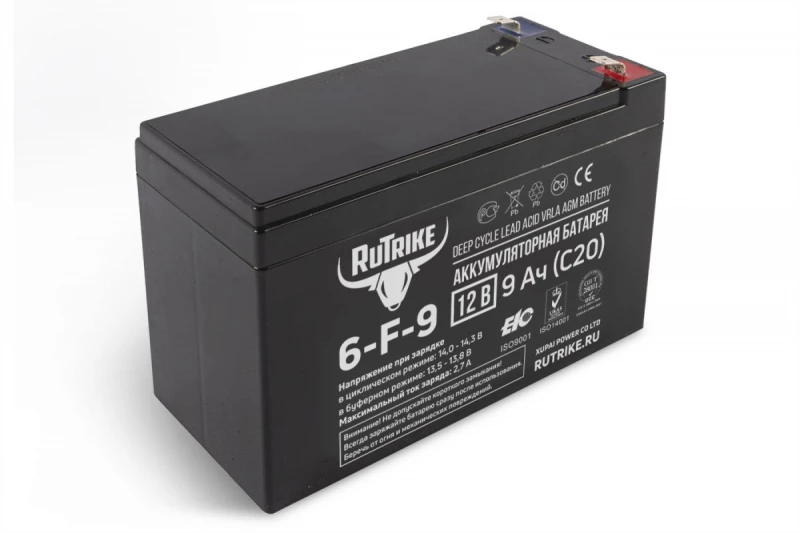 Аккумулятор RuTrike 6-F-9 (12V9A/H C20)