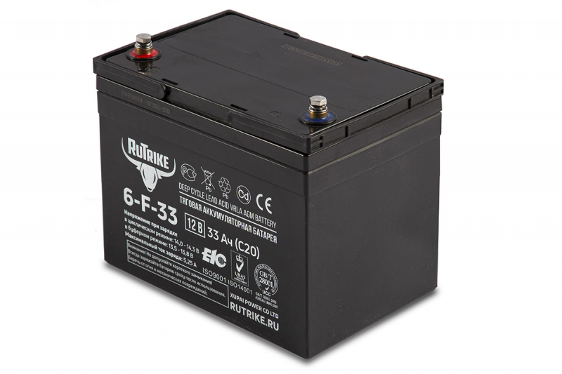 Аккумулятор RuTrike 6-F-33 (12V33A/H C20)