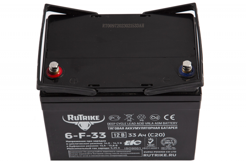 Аккумулятор RuTrike 6-F-33 (12V33A/H C20)