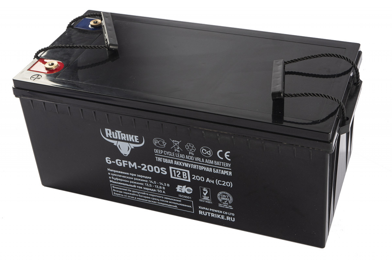 Тяговый аккумулятор RuTrike 6-GFM-200 (12V200A/H C20)