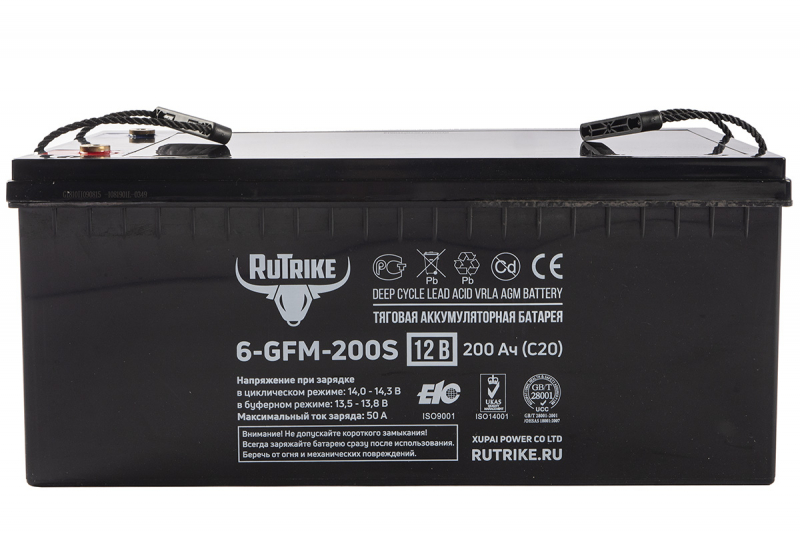 Тяговый аккумулятор RuTrike 6-GFM-200 (12V200A/H C20)