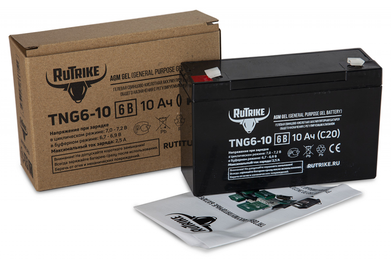 Аккумуляторная батарея RuTrike TNG6-10 (6V10A/H C20) HV Market