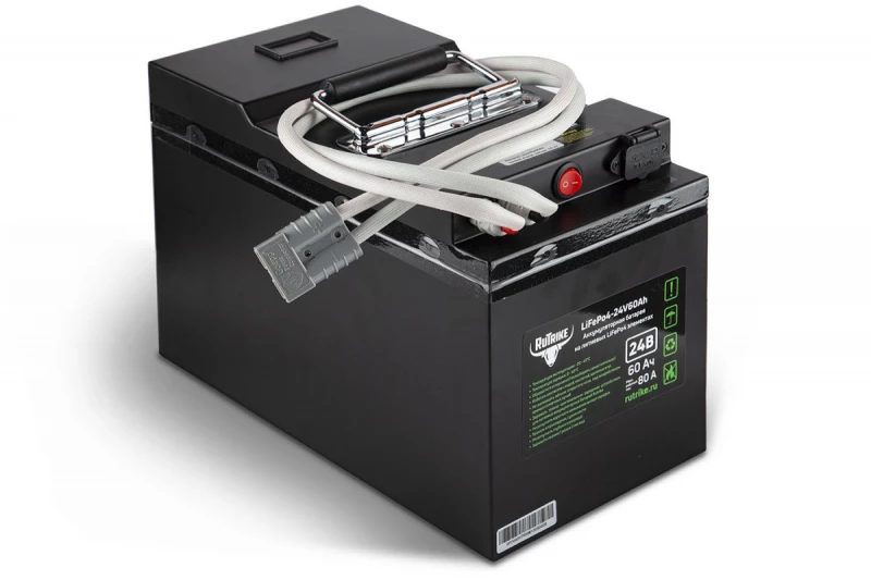 Тяговый аккумулятор Rutrike LiFePO4 24V60Ah (80A) HV Market
