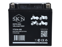 Аккумулятор стартерный для мототехники SKN YTX14-BS  (12V/12Ah/200A ) [CT 1214,YTX14H-BS] HV Market