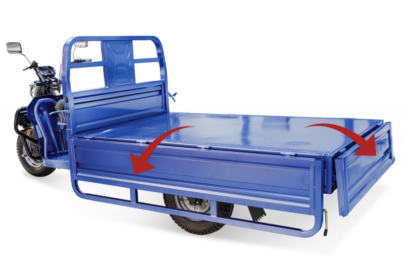 Грузовой электрический трицикл Rutrike Эксперт ПРО 2000 темно-синий HV Market