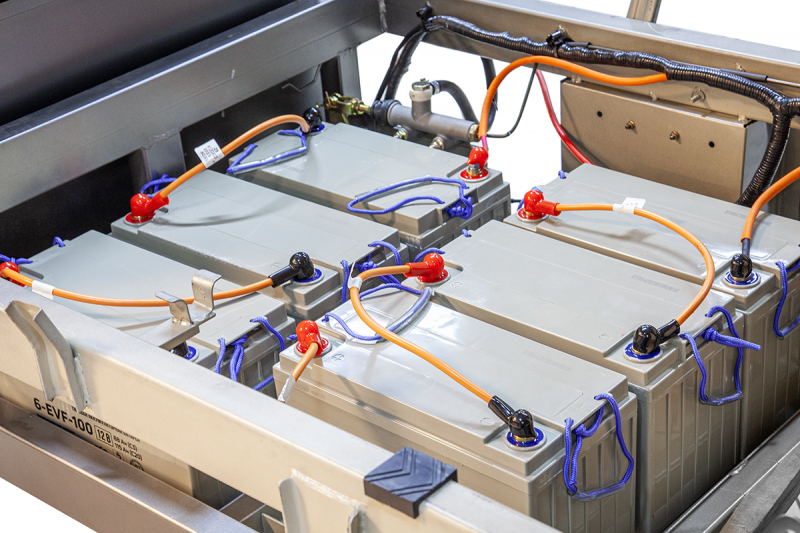 Грузовой электрический трицикл Rutrike Эксперт ПРО 2000 темно-синий HV Market