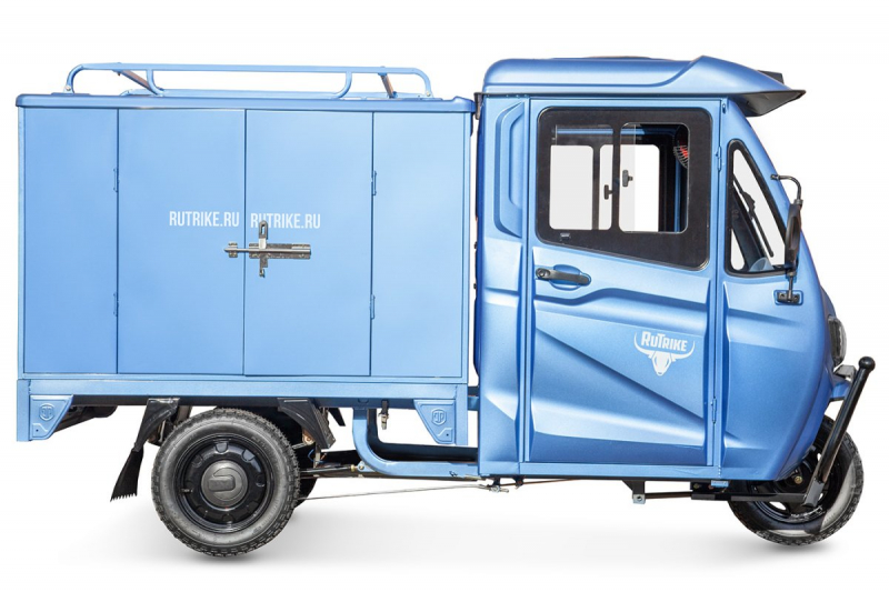 Грузовой электротрицикл Rutrike КАРГО Кабина Дуал Черный матовый HV Market