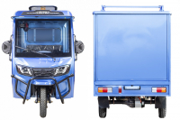 Грузовой электротрицикл Rutrike КАРГО Кабина Дуал Черный матовый HV Market