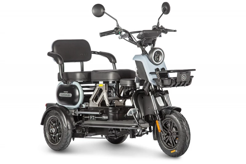 Электротрицикл Wanshida UN MOTO 60V 650Вт черно-синий HV Market