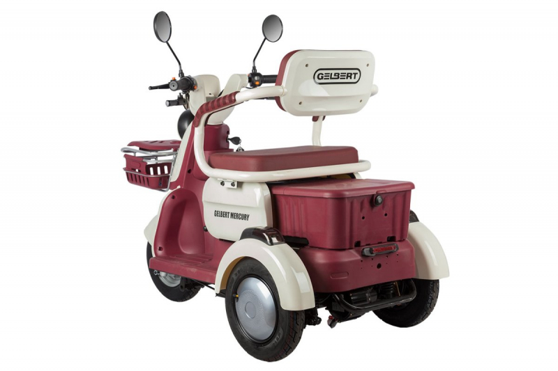 Электротрицикл Rutrike Gelbert Mercury 48V/60V 650Вт Бело-красный HV Market