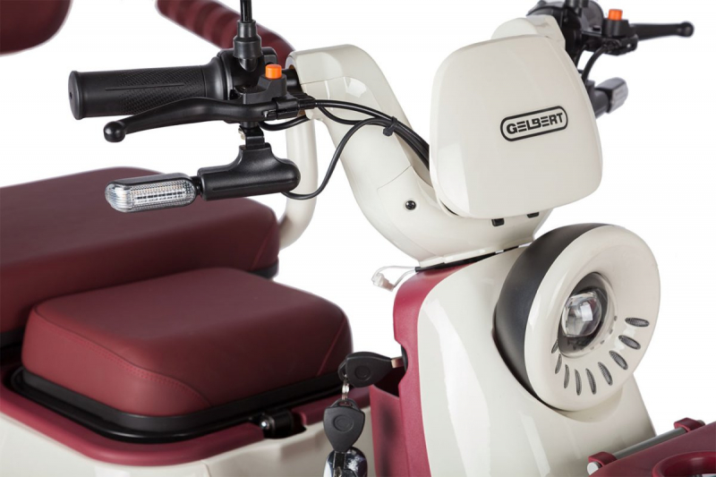 Электротрицикл Rutrike Gelbert Mercury 48V/60V 650Вт Бело-красный HV Market