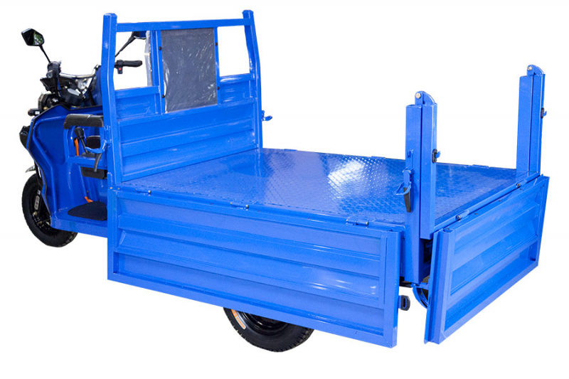 Грузовой электрический трицикл Rutrike D5 1700 гидравлика (60V1200W) Черный матовый