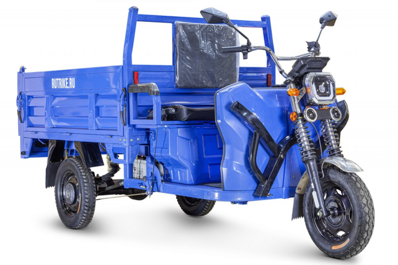 Грузовой электрический трицикл Rutrike D5 1700 гидравлика (60V1200W) Черный матовый