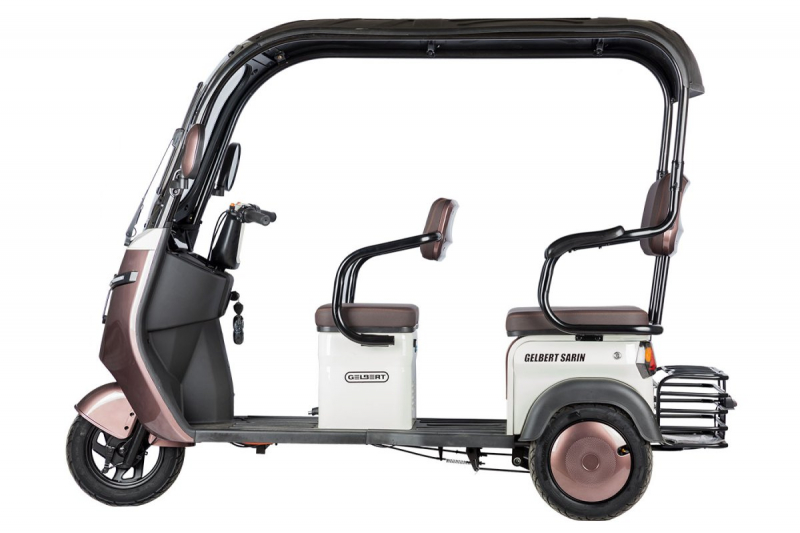 Электротрицикл Rutrike Gelbert Sarin 48V/60V 1000Вт Коричнево-белый