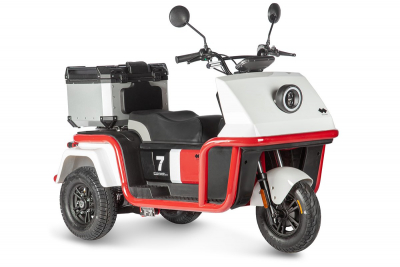 Электротрицикл Wanshida DOUHAO 60V 800Вт Черно-бело-красный HV Market