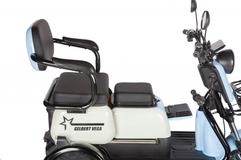 Электротрицикл Rutrike Gelbert Vega 48V/60V 600Вт Голубой