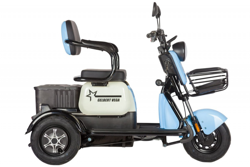 Электротрицикл Rutrike Gelbert Vega 48V/60V 600Вт Голубой