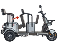 Электротрицикл Wanshida U1-X 60V 800Вт Коричневый HV Market