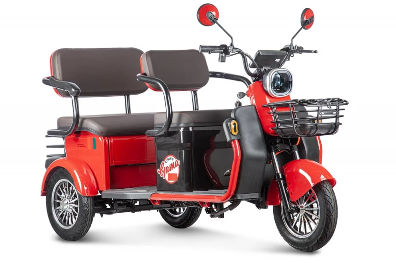 Электротрицикл Rutrike Gelbert Kappa 48V/60V 650Вт Красный HV Market