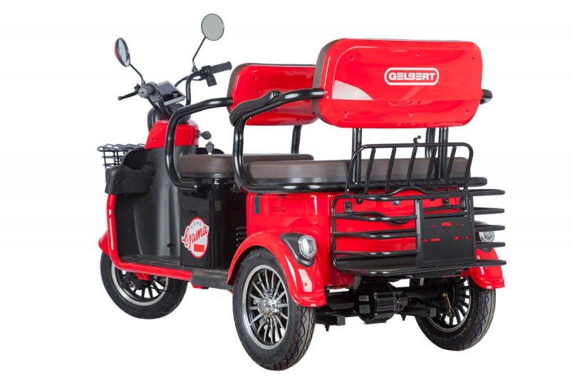 Электротрицикл Rutrike Gelbert Kappa 48V/60V 650Вт Красный HV Market