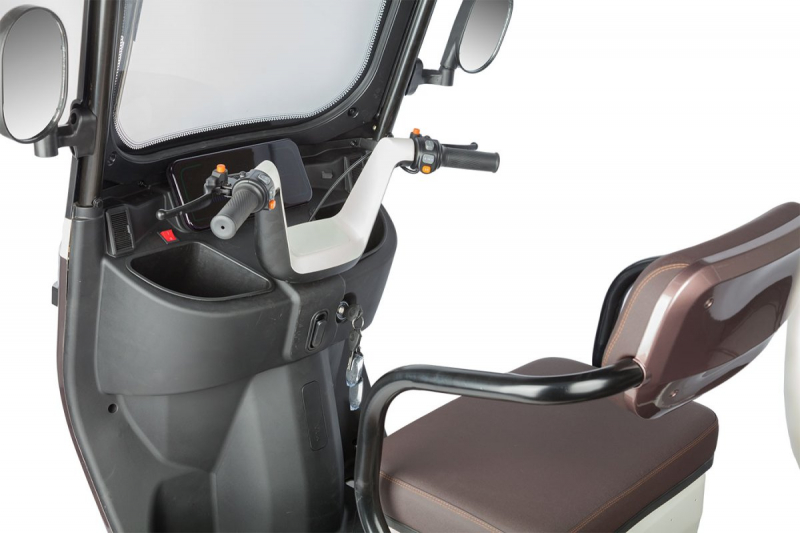 Электротрицикл Rutrike Gelbert Sarin 48V/60V 1000Вт Серо-белый