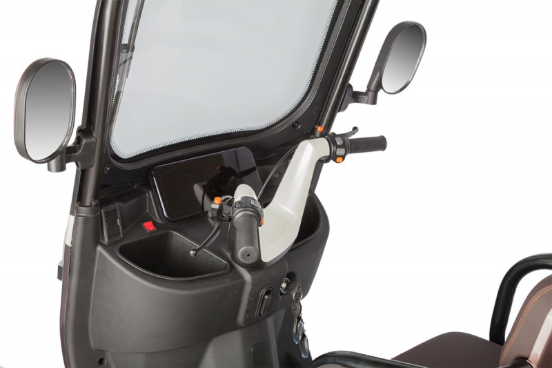 Электротрицикл Rutrike Gelbert Sarin 48V/60V 1000Вт Серо-белый