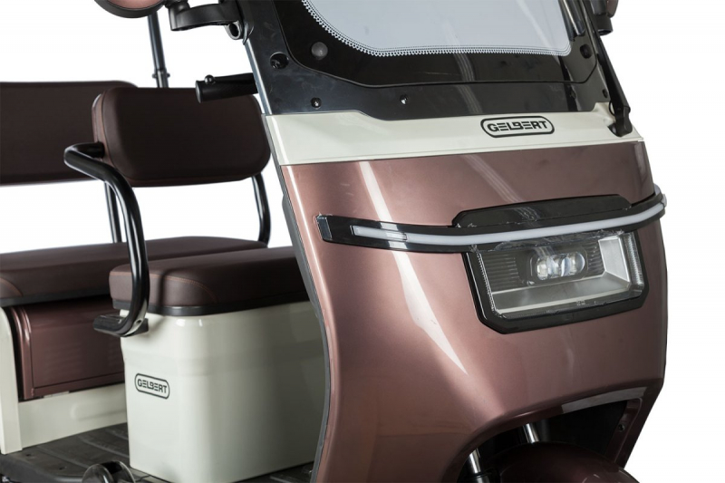 Электротрицикл Rutrike Gelbert Sarin 48V/60V 1000Вт Серо-белый