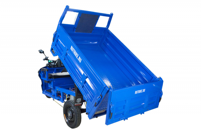 Грузовой электрический трицикл Rutrike D5 1700 гидравлика (60V1200W) темно-зеленый