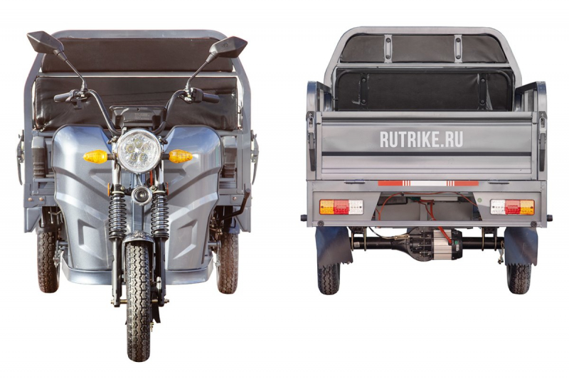 Грузовой электротрицикл Rutrike Мастер 1500 60V1000W Черный матовый HV Market