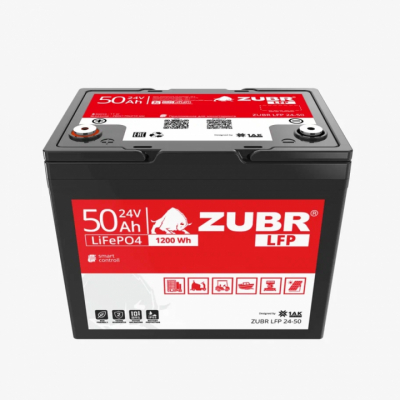 Аккумуляторная батарея ZUBR LiFePO4 24В 50Ач