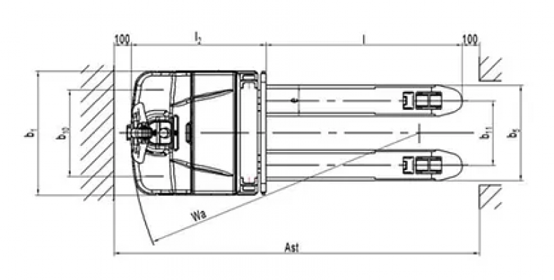 Самоходная тележка PT20D Double Lifting  (Свинц-кислот., 210 Ач) HV Market