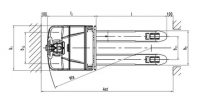 Самоходная тележка PT20D Double Lifting  (Свинц-кислот., 210 Ач) HV Market