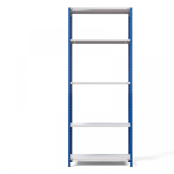 Стеллаж металлический ТС Лайт, синие стойки, 2500x1000x300 мм. Полки: 5 шт. металл (ТС 220100305с)
