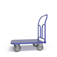 Тележка платформенная со складной ручкой ТПСР 2 М (600х900) г/п 400кг.160 серая резина HV Market