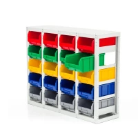 Стеллаж с направляющими стационарный односторонний V3-20 ячеек HV Market