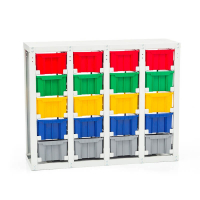 Стеллаж с направляющими стационарный односторонний V3-20 ячеек HV Market