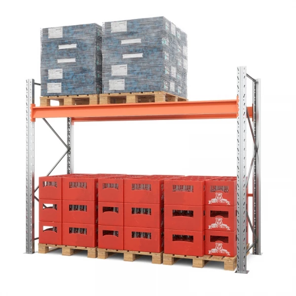 Стеллаж металлический паллетный 2000х2700х1100 мм (70.1.5). Ярусы: пол+1