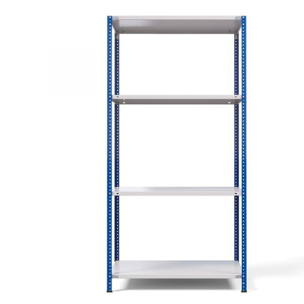 Стеллаж металлический ТС Лайт, синие стойки, 2000x1000x600 мм. Полки: 4 шт. металл (ТС 200100604с)